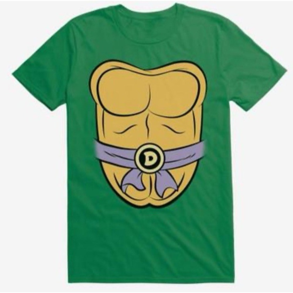 Teenage Mutant Ninja Turtles Donatello TMNT Cosplay Green T-Shirt Unisex Large
